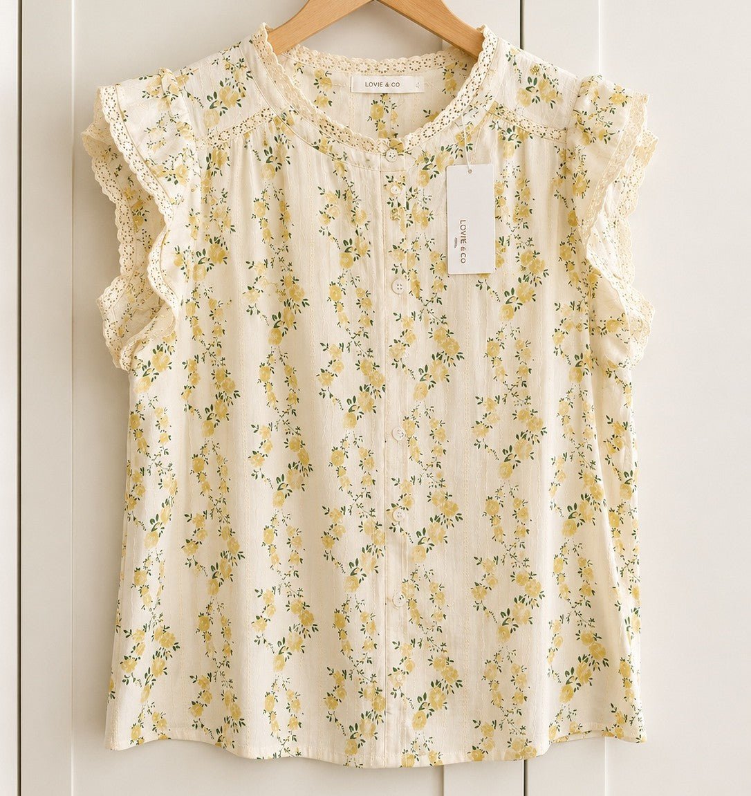 Blusa Floral Amarilla