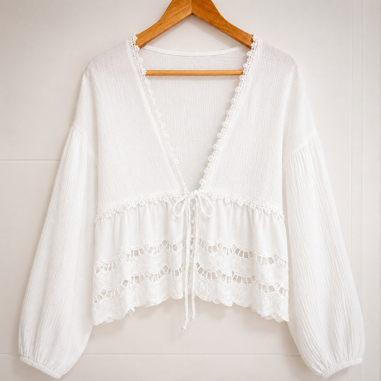 Blusa Boho con Encaje