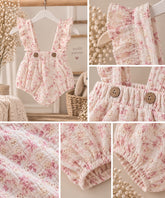 Ranita Alma Detalles de rana Alma de algodón con bordado inglés, estampado floral, volantes, botones de madera y acabados artesanales | Leo & Magnolia