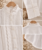 Blusa blanca de encaje
