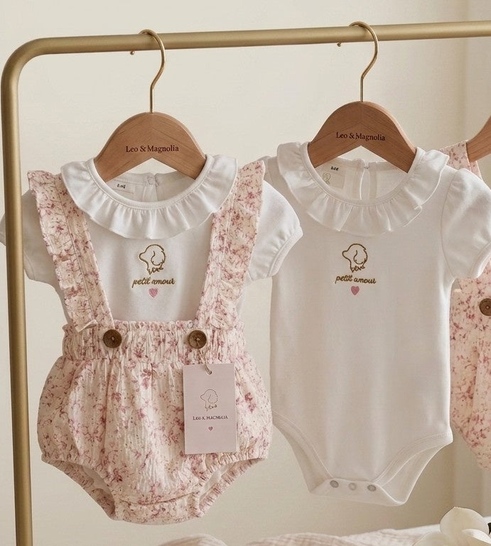 Conjunto Ranita Alma y Body Camille Petit Amour plano sobre tela - Leo & Magnolia
