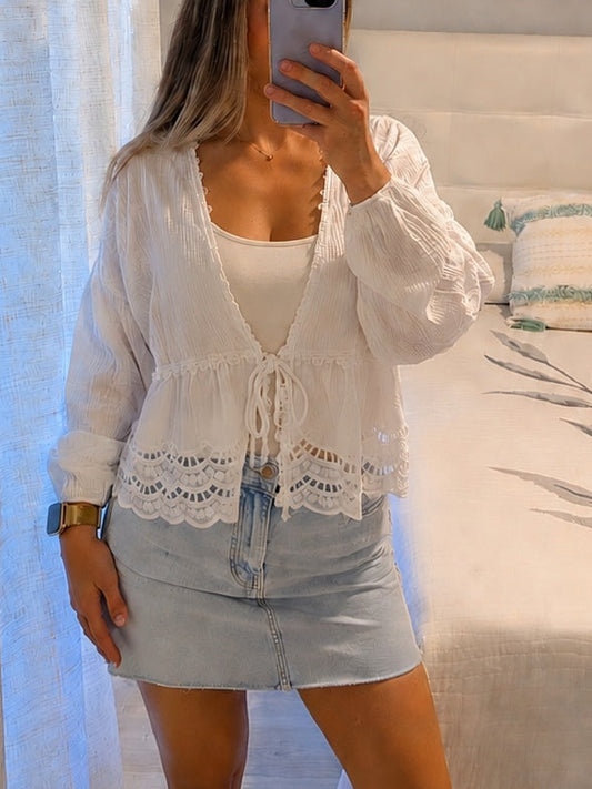 Blusa Boho con Encaje